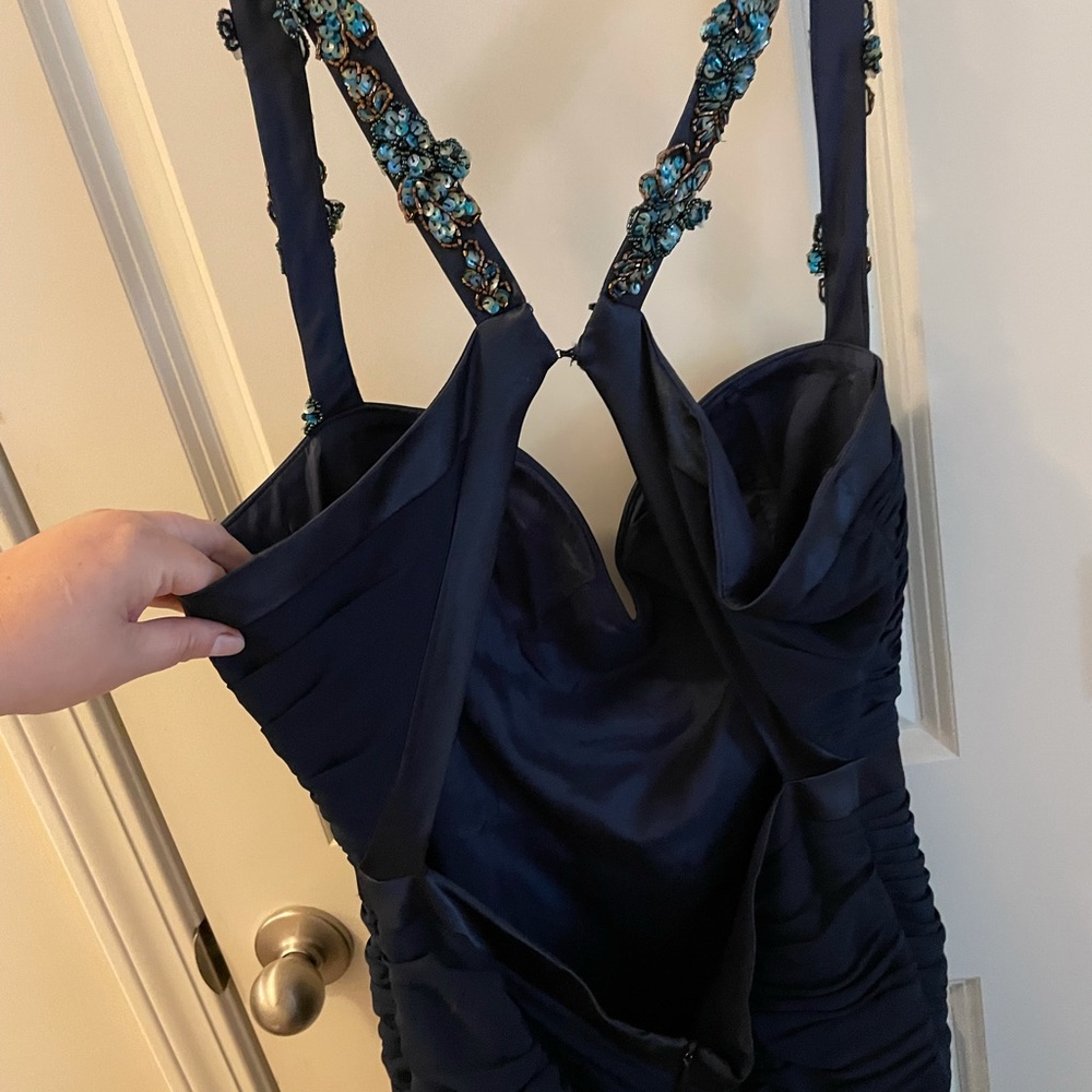 Faviana Couture navy dress 16 - Picture 7 of 8